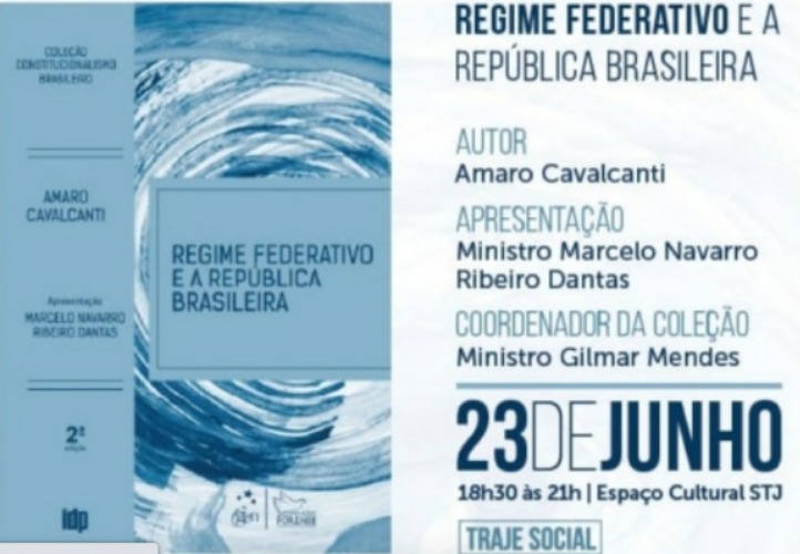 Nova edição da obra de Amaro Cavalcanti sobre regime federativo será lançada no próximo dia 23